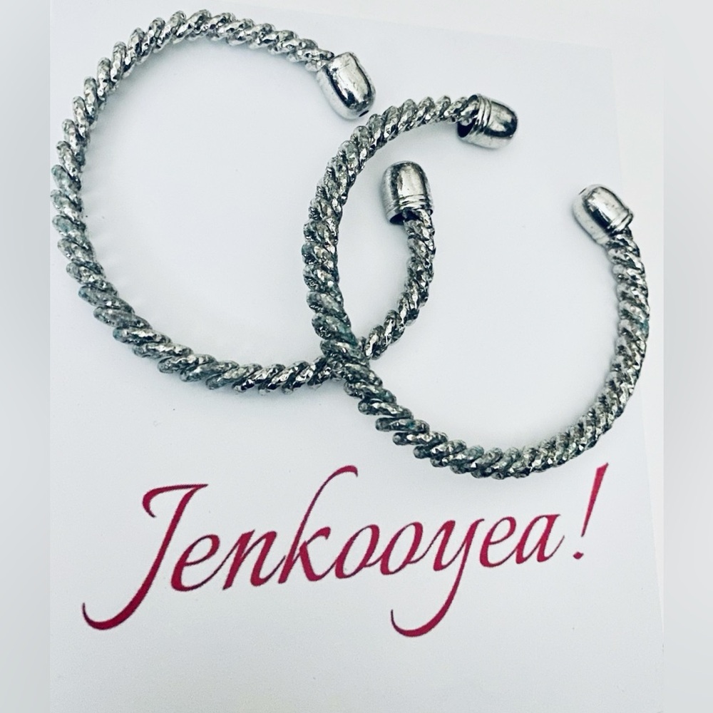 Silver Twisted Cuff Bracelets